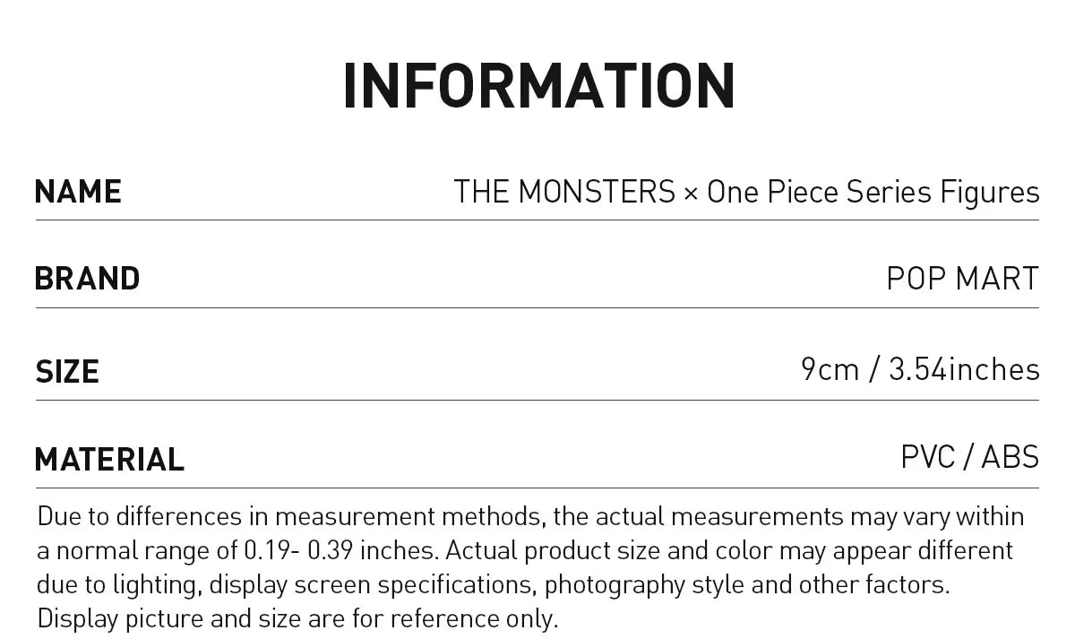 MONSTERS x One Piece Series Figures - ADAMXBREEZY.COM