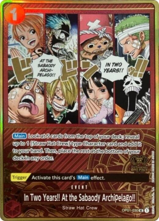 In Two Years!! At the Sabaody Archipelago!! (One Piece Japanese Version 2nd Anniversary Set) - One Piece Promotion Cards (OP - PR) - ADAMXBREEZY.COM