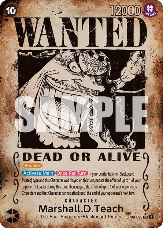 Marshall.D.Teach (093) (Wanted Poster) - Emperors in the New World (OP09) - ADAMXBREEZY.COM