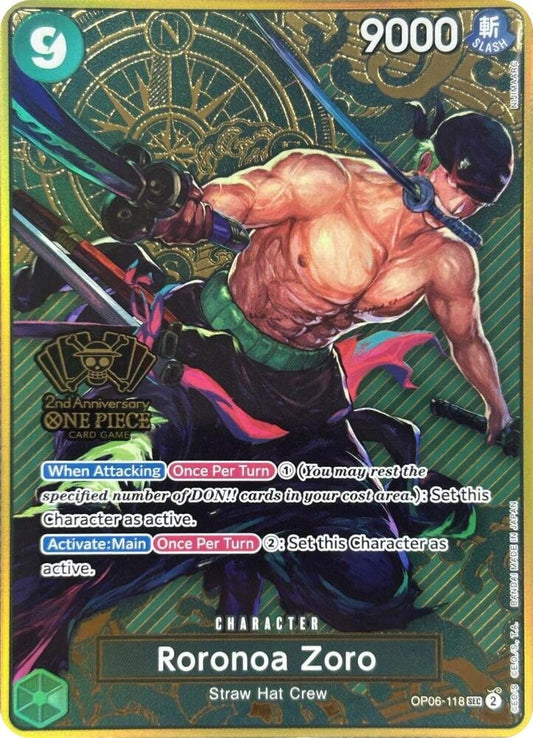 Roronoa Zoro (One Piece Japanese Version 2nd Anniversary Set) - One Piece Promotion Cards (OP - PR) - ADAMXBREEZY.COM